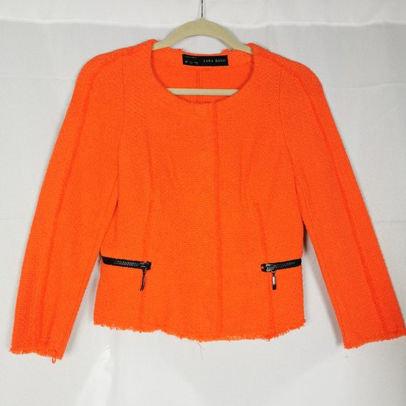 Zara Tweed Business Casual Cardigan Blazer - Picture 1 of 5